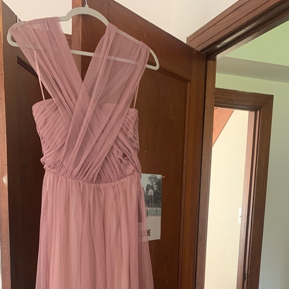 Birdy Grey Tulle Bridesmaid Dress Sandy Mauve - Picture 1 of 3